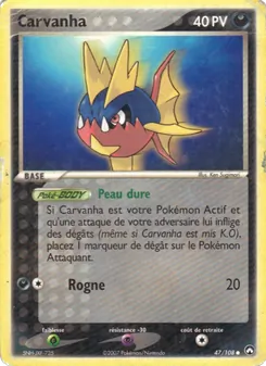Carvanha, EX Gardiens du Pouvoir Nº 47 Normal