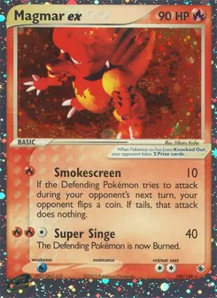Magmar ex, Ruby & Sapphire Nº 100 Holo