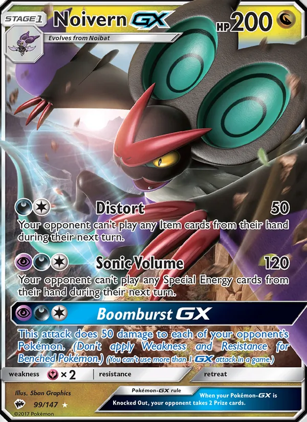 Noivern GX, Burning Shadows Nº 99