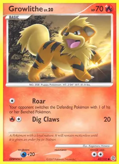 Growlithe, Secret Wonders Nº 89 Normal