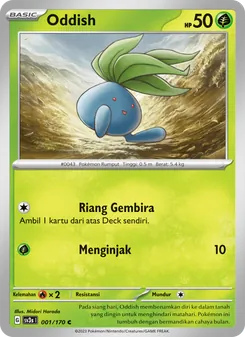 Oddish, Kilau Hitam Nº 001 Normal