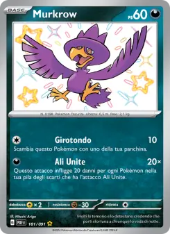 Murkrow, Destino di Paldea No. 181 Holo