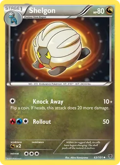 Shelgon, Plasma Blast Nº 63 Normal