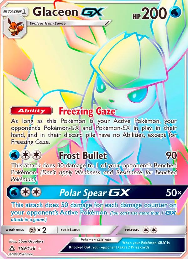 Glaceon GX, Ultra Prism Nº 159