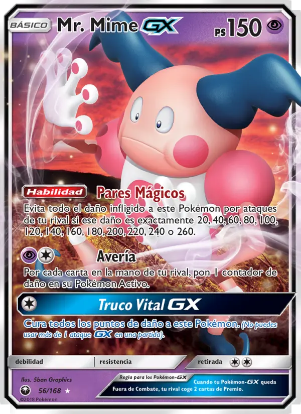 Mr. Mime GX, Tormenta Celestial Nº 56
