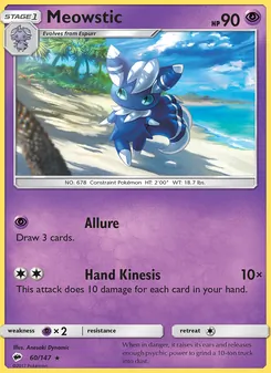 Meowstic, Burning Shadows No. 60 Normal