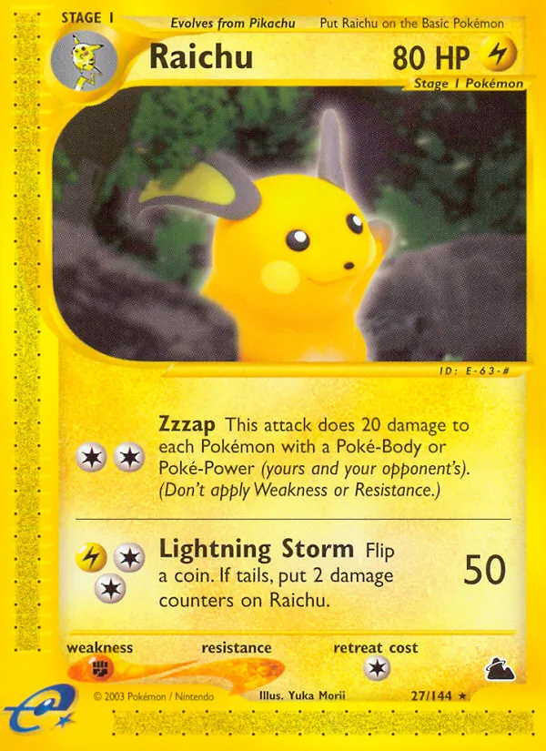 Raichu, Skyridge Nº 27