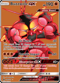 Buzzwole GX, Crimson Invasion Nº 104 Normal