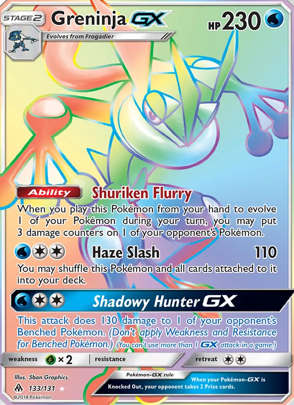 Greninja GX, Forbidden Light No. 133