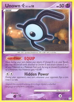 Unown E, Mysterious Treasures No. 65 Normal