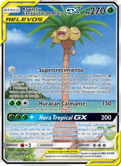 Rowlet y Exeggutor de Alola GX, Mentes Unidas No. 215 Normal
