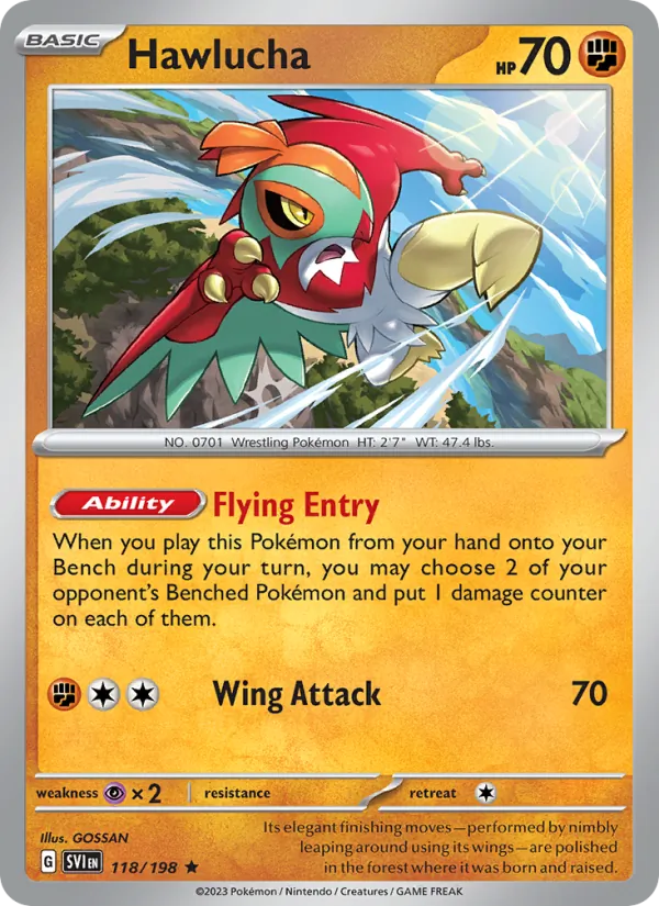 Hawlucha, Scarlet & Violet No. 118