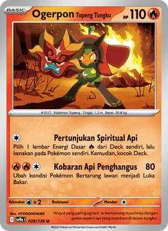 Ogerpon Topeng Tungku, Ikatan Takdir Nº 029 Normal