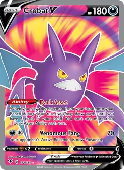 Crobat V, Darkness Ablaze Nº 182 Holo