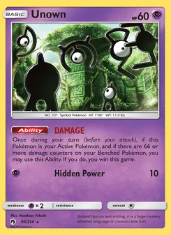 Unown, Lost Thunder No. 90 Normal