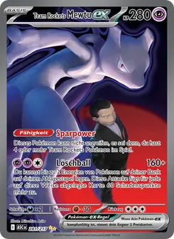 Team Rockets Mewtu-ex, Erhabene Helden Nº 281 Holo