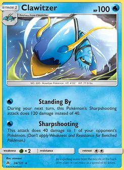 Clawitzer, Forbidden Light No. 26 Normal
