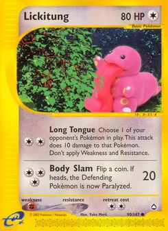 Lickitung, Aquapolis No. 90 Normal