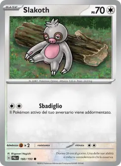 Slakoth, Evoluzioni a Paldea No. 160 Normal