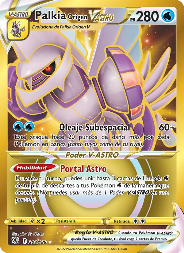 Palkia Origen V-ASTRO, Resplandor Astral No. 208