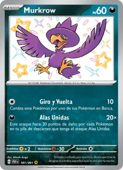 Murkrow, Destinos de Paldea Nº 181 Holo