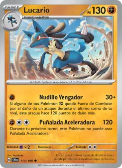 Lucario, Escarlata y Púrpura Nº 114 Normal