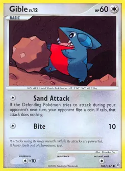 Gible, Supreme Victors Nº 106 Reverse