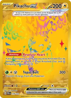Pikachu ex, Prismatic Evolutions No. 179 Holo