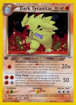 Dark Tyranitar, Neo Destiny Nº 11 Holo