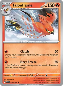 Talonflame, Paldea Evolved No. 030 Normal
