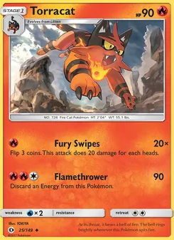 Torracat, Sun & Moon No. 25 Normal