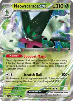 Meowscarada ex, Harta Berkilau ex No. 014 Normal