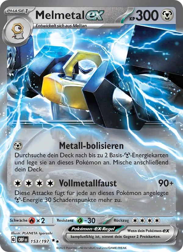 Melmetal-ex, Obsidian Flammen Nº 153