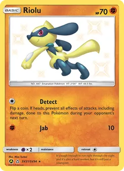 Riolu, Hidden Fates Shiny Vault Nº SV21 Normal