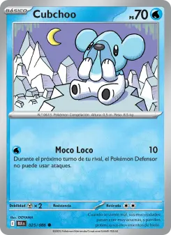 Cubchoo, Fulgor Negro No. 025 Normal