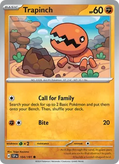 Trapinch, Surging Sparks No. 104 Normal