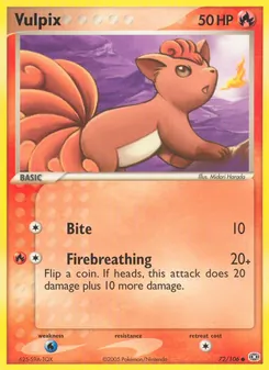 Vulpix, Emerald No. 72 Normal