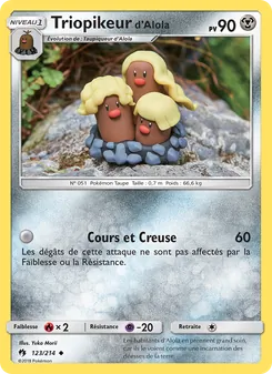 Triopikeur d’Alola, Tonnerre Perdu Nº 123 Normal
