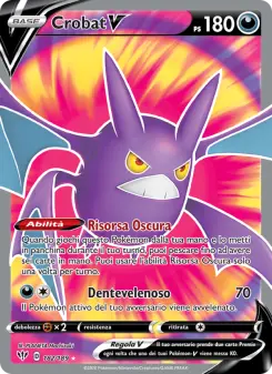 Crobat V, Fiamme Oscure No. 182 Holo