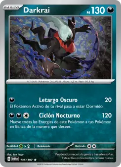 Darkrai, Llamas Obsidianas Nº 136 Holo