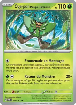 Ogerpon Masque Turquoise, Mascarade Crépusculaire Nº 024 Holo
