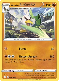 Galarian Sirfetch'd, Darkness Ablaze No. 98 Normal