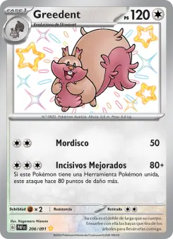 Greedent, Destinos de Paldea No. 206 Holo