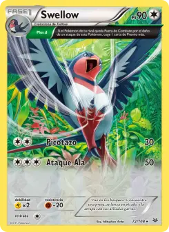 Swellow, Cielos Rugientes Nº 72 Normal