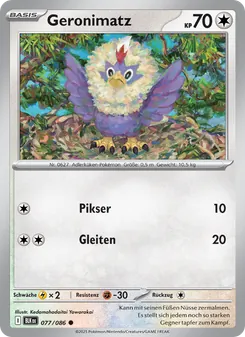 Geronimatz, Schwarze Blitze Nº 077 Normal