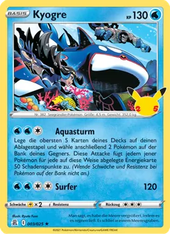 Kyogre, Celebrations No. 3 Holo