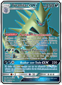Tyranitar GX, Truenos Perdidos Nº 203 Normal