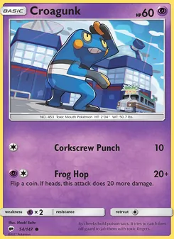 Croagunk, Burning Shadows Nº 54 Normal