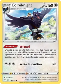 Corviknight, Fiamme Oscure No. 156 Holo