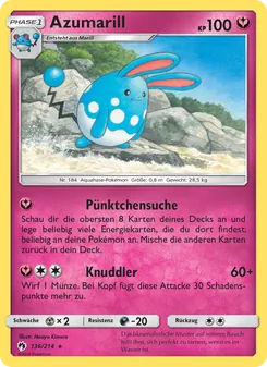 Azumarill, Echo des Donners No. 136 Normal